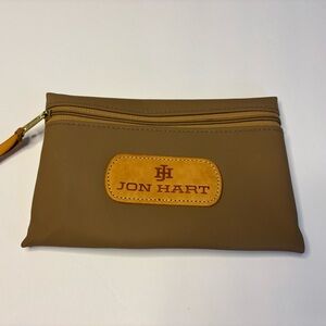 Jon Hart Tan Cosmetic Bag